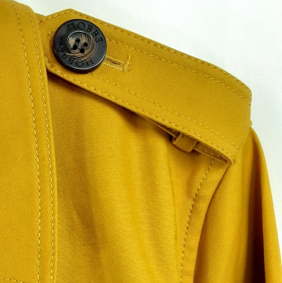 NWOT Hobbs Mustard Yellow Trench Coat - Picture 3 of 16